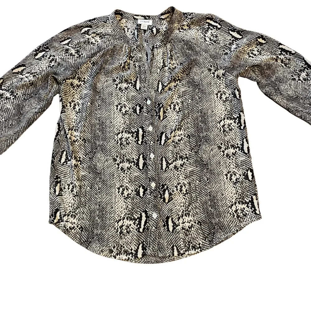 J.Crew Lightweight snakeprint Blouse